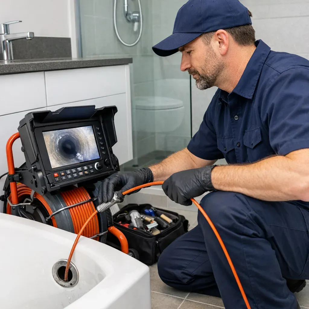 Blocked drain clearing and inspection